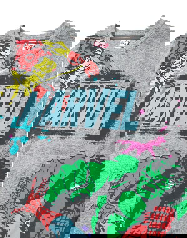 Marvel Boys Grey Spiderman Hulk Short Sleeved T-Shirt