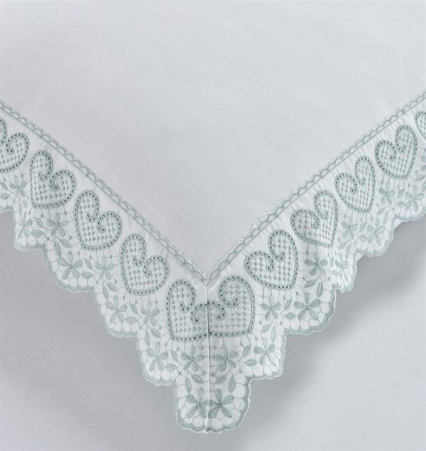 Elise White/Green Duvet Cover Set