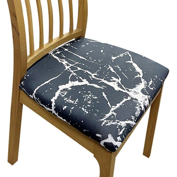 Anyseat Chair Cover Black White Splash Print Stretch Seat Cover for Home Dinning Kitchen Washable Removable