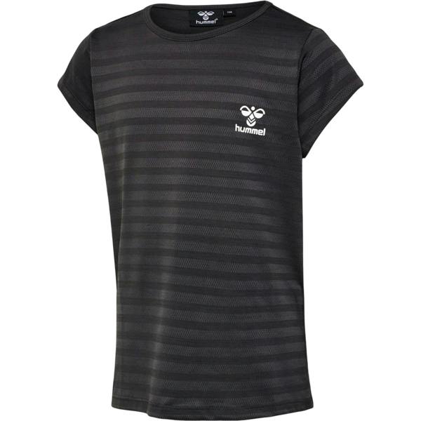Hummel Childrens/Kids Striped Crew Neck Regular T-Shirt - Grey - 