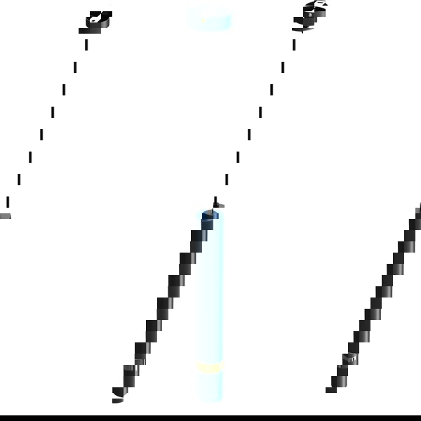 Milagro Joker Contemporary Pendant Lamp 1XGU10 Hand Made Cylindrical Style Light Finished in Navy Blue With Striking Gold Detail