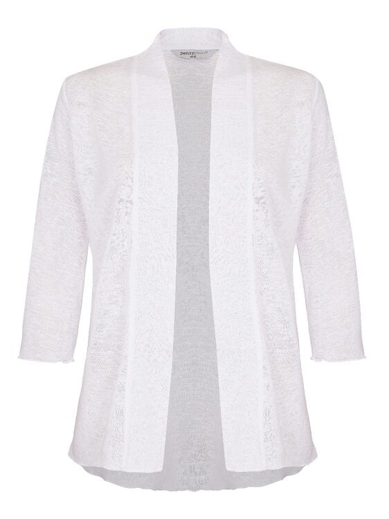 PennyPlain Cardi 3qs - White