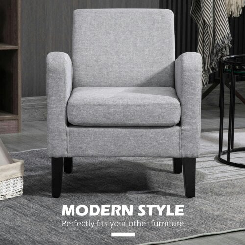 Wyld Haus Nimi Set Of 2 Light Grey Modern Accent Chairs With Black Legs