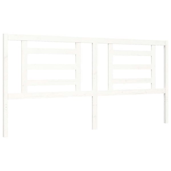 Berkfield Bed Frame with Headboard White 200x200 cm Solid Wood