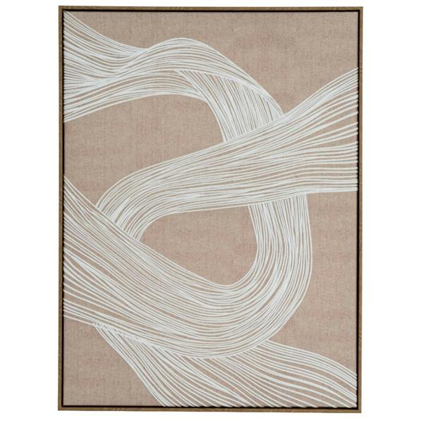 Hill Interiors Clayre Line Art Framed Canvas Print - Brown/White - 