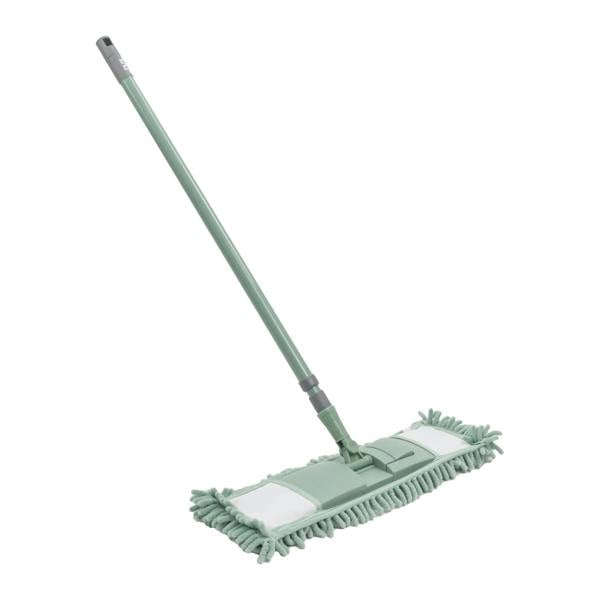 JVL Extendable Chenille Mop With 2 Replacement Heads - Green