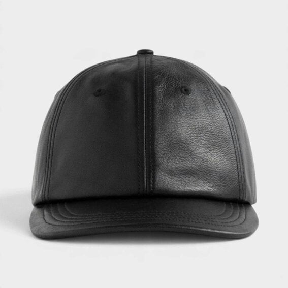 Aimé Leon Dore Leather Baseball Hat Jet Black