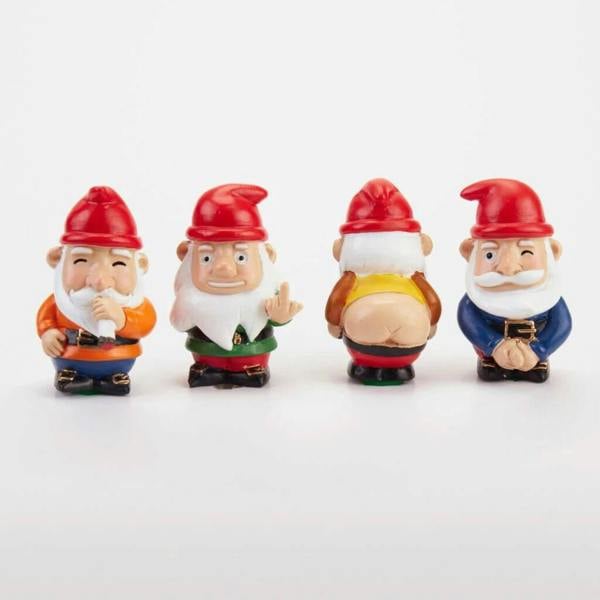 Mini Plant Pot Naughty Gnomes - close-up detail