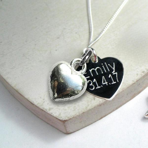 Aye Do Gifts Personalised Sterling Silver Heart Charm Necklace