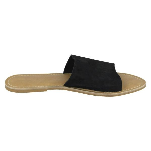 Leather Collection Ladies Leather Collection Flat Mule Sandals