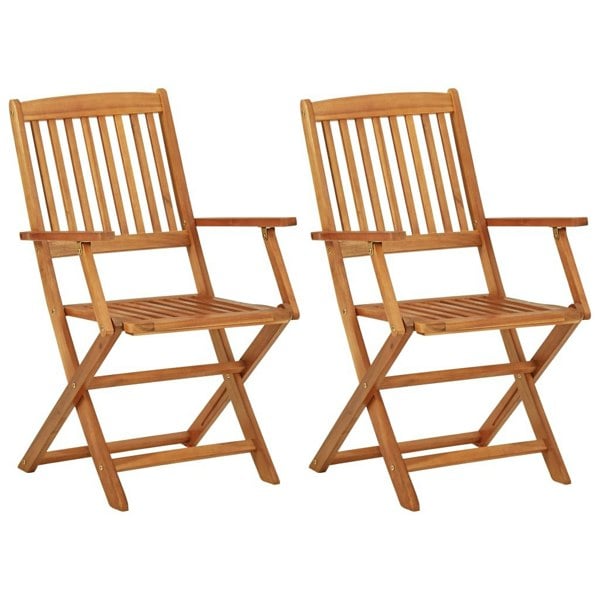 Berkfield 3 Piece Folding Bistro Set solid Acacia Wood