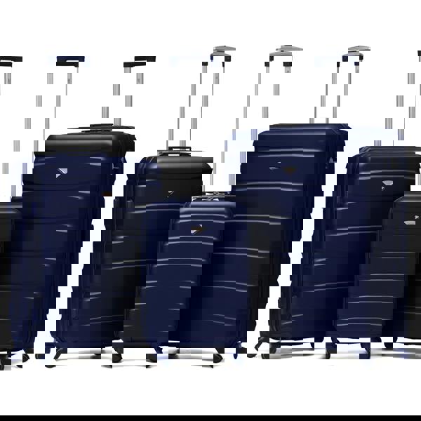 Flight Knight Set of 3 Hard Shell Suitcase Cabin & Check in Cases with TSA Lock