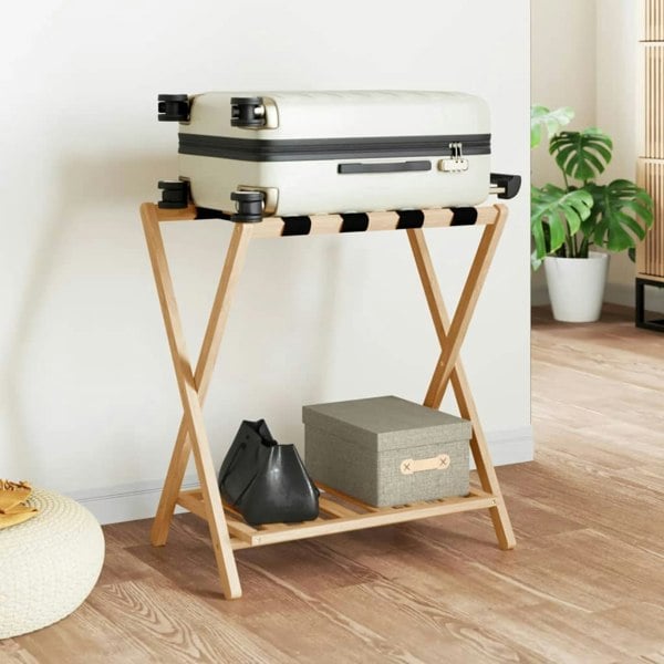 Berkfield Luggage Rack 68x38x58 cm Bamboo