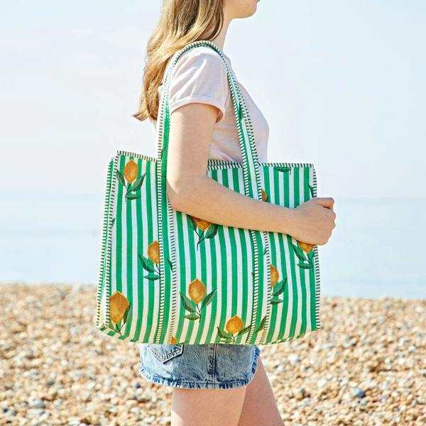 Paper High Fair Trade Lemon Quilted Cotton Tote Bag
