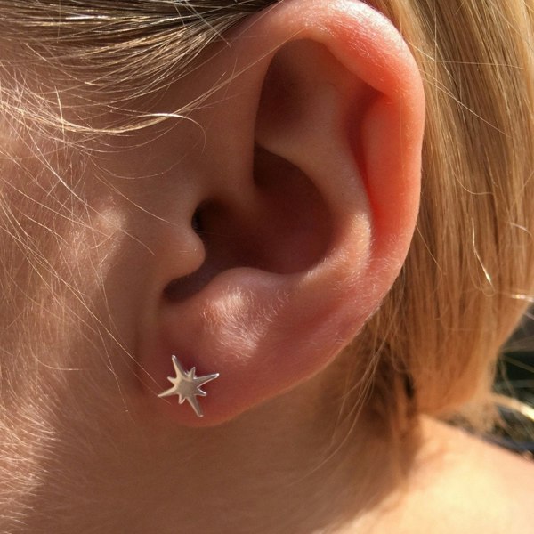 Follow That Star Sterling Silver Stud Earrings - Reeves & Reeves