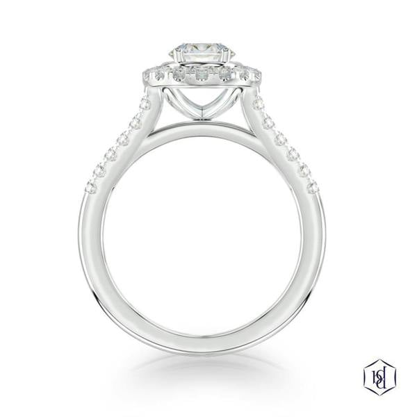 Sarah Layton Platinum Round Brilliant Cut Diamond Cluster Engagement Ring - 0.56ct