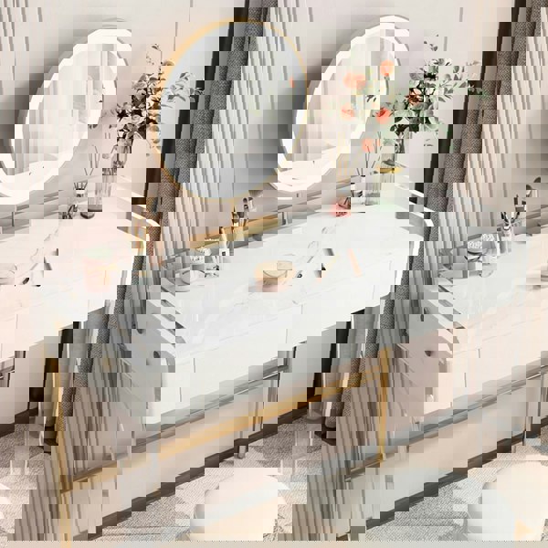 Elfriede Dressing Table, White-Rit Concept-Rit Concept