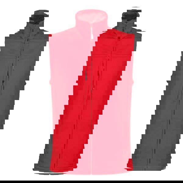 Regatta Mens Flux Softshell Body Warmer - Classic Red/Seal Grey