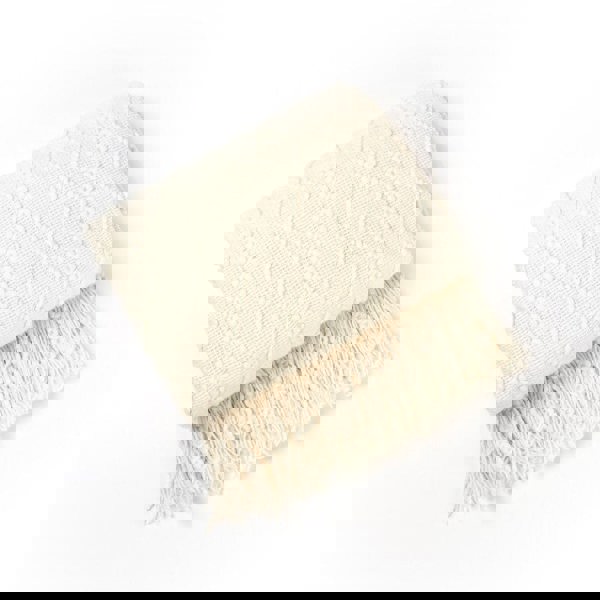 Anyhouz Anycozy Yellow Throw Blanket Faux Cashmere Sofa Cover Vertical Bar Diamond Knit Plaid Tassels Blanket for Spring Summer 130*180cm