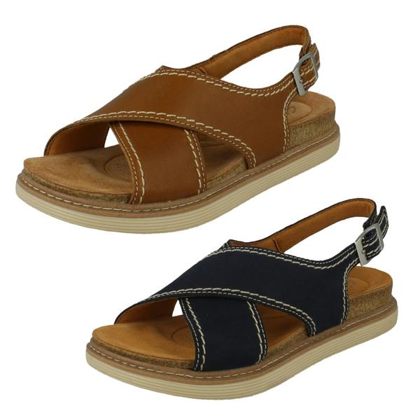 Clarks Ladies Clarks Flat Buckle Fastening Summer Sandals Arwell Sling