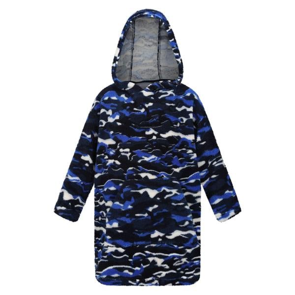 Regatta Childrens/Kids Cosy Camo Poncho - Strong Blue - 