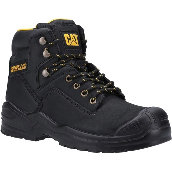 Caterpillar Mens Striver Mid S3 Leather Safety Boots - Black