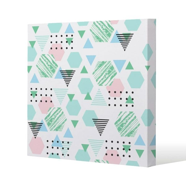 Benjamin Tate Design Sailboat at Sea Slim Style Canvas Print  20x20cm , 15mm Slim Real wood.