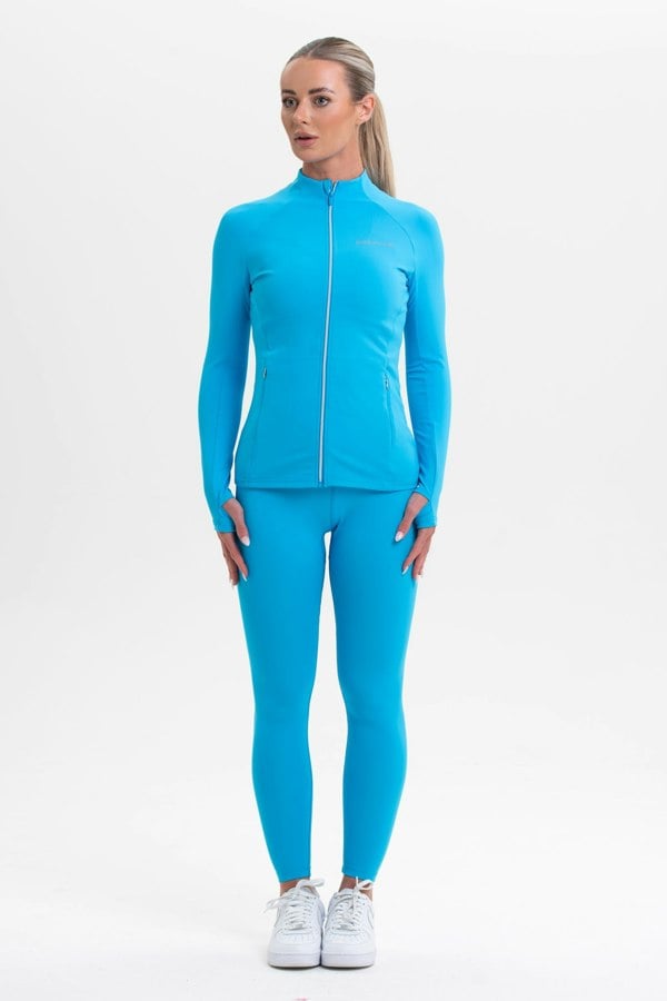 Discipline 365 Blue Funnel Neck Top