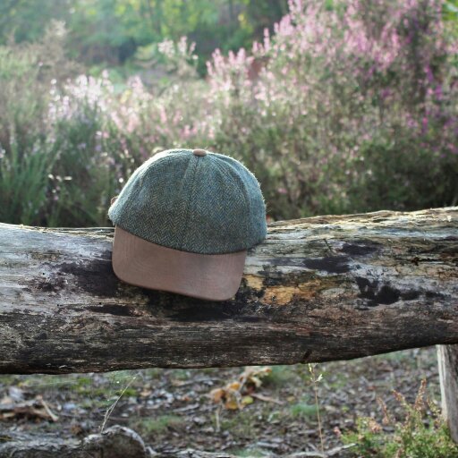 Heather Hats & Accessories British Wool Tweed Baseball Cap, Cotton Lining, Outdoor Wear, Pine Olive