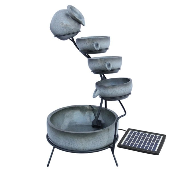 Monstershop Grey 4 Tier Spilling Bowls Water Feature