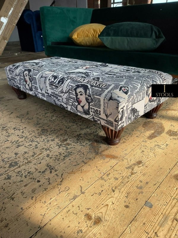 ISTOOLS Marilyn Monroe printed fabric  Footstool Bench