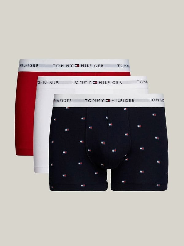Tommy Hilfiger SIGNATURE COTTON ESS Mens  3 Pack Trunks Multicoloured