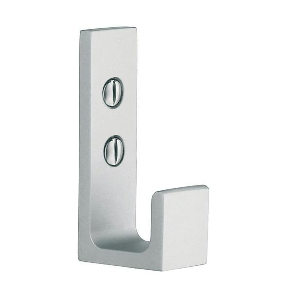 Satin aluminium single hook