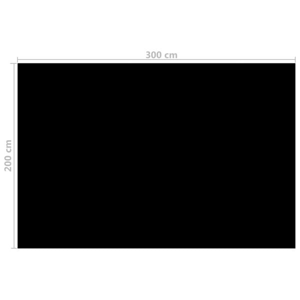 Berkfield Pool Cover Black 300x200 cm PE