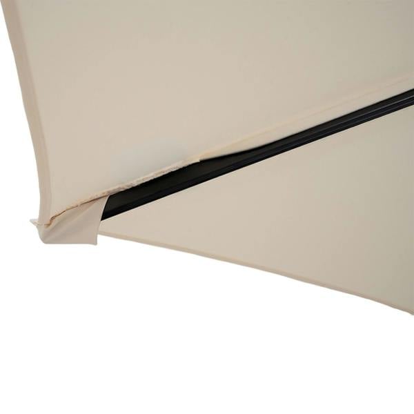 Monstershop Cantilever Parasol 3m With Half Fan Base – Cream