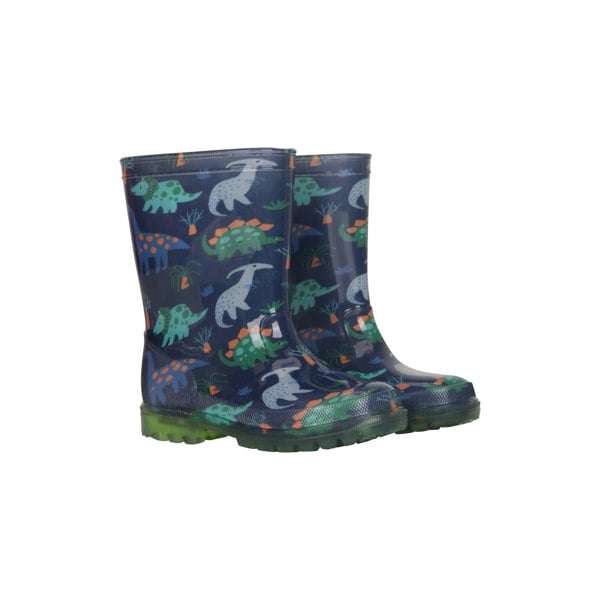 Mountain Warehouse Kids Splash Unicorn And Rainbow Light Up Wellington Boots - Navy