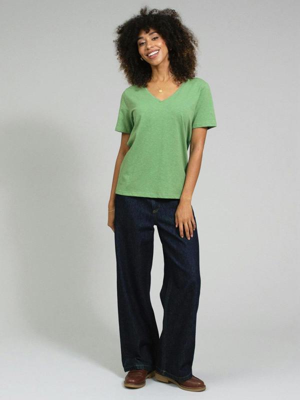 Kite Womens Organic Sandford V-Neck Slub Jersey T-Shirt Ivy