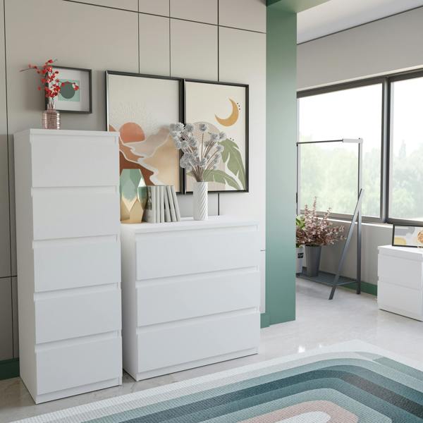 Edmore 3 Drawer Chest in White