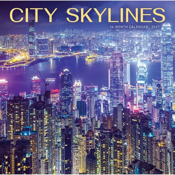 City Skylines Calendar 2027, Wall Calendars, Month To View, Travel, Gift