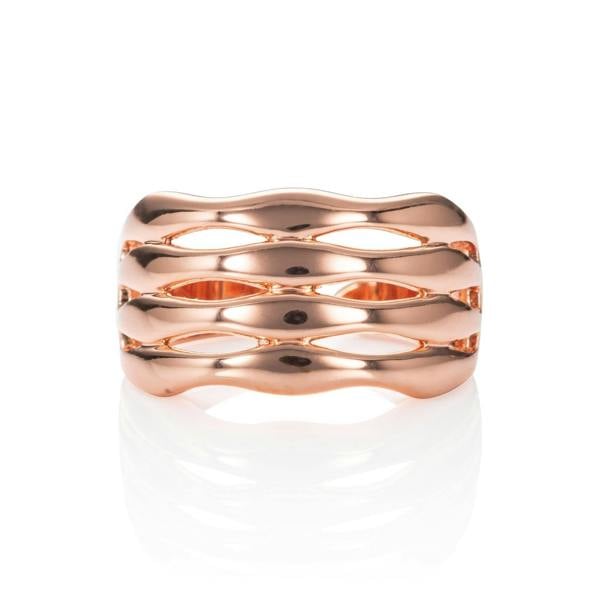 Adjustable Chunky Rose Gold Ring for Women - namana.london