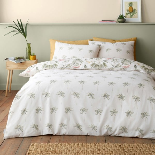 Catherine Lansfield Paradiso Palm Reversible Duvet Cover Set