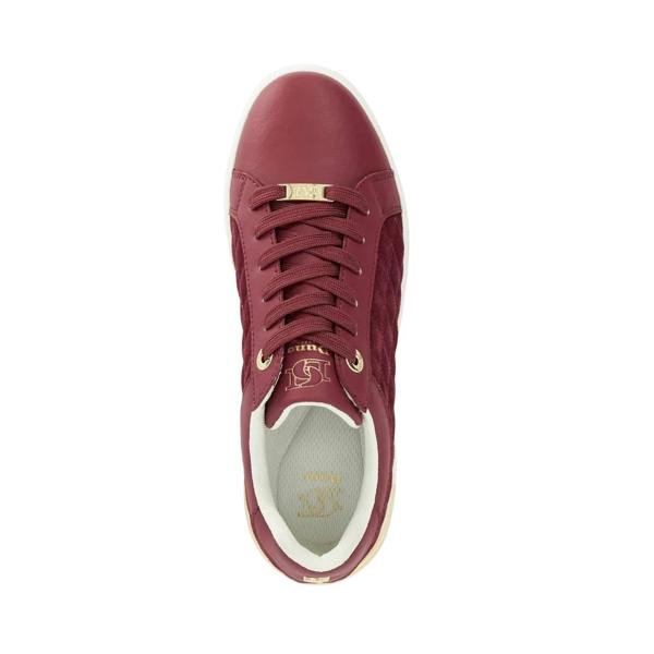 Dune London Womens/Ladies Elba Suede Platform Trainers - Burgundy - 
