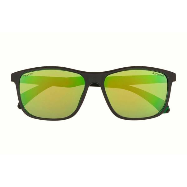 Superdry Sunglasses SDS-5014 104P Matte Black Green Green Mirror Polarized