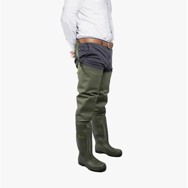 Amblers Safety FORTH Safety Thigh Waders in Green