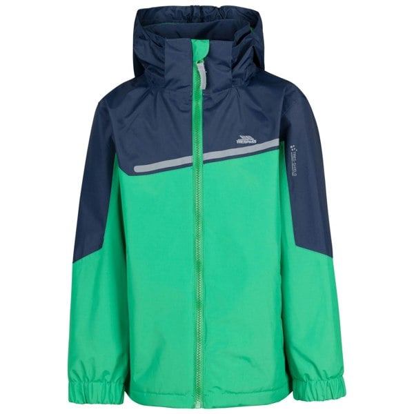 Trespass Boys Submerged Waterproof Jacket - Clover/Navy