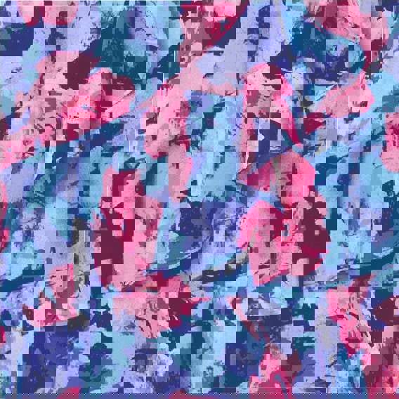 Blue | Floral Frill Faux Wrap Short Dress