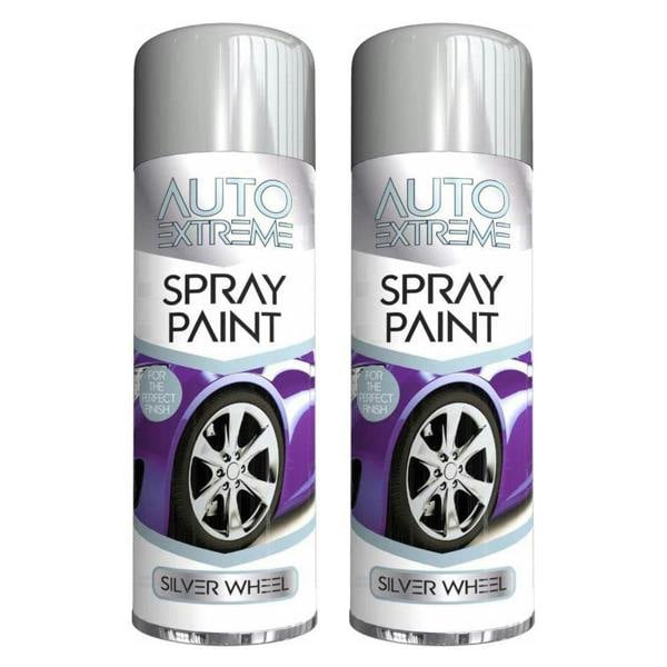 Auto Extreme 2X Auto Extreme Silver Wheel Spray Paint 250ml