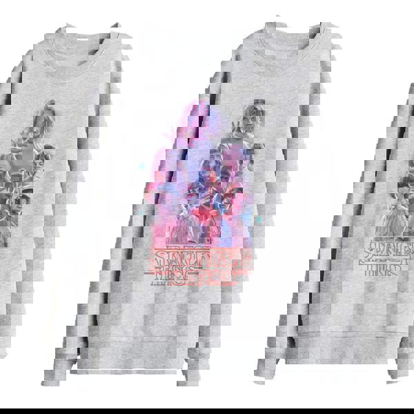 Stranger Things Childrens/Kids Glow Group Sweatshirt - Athletic Heather