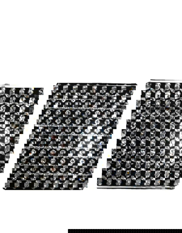 Dolce & Gabbana Crystal Embellished Velvet Clutch Black