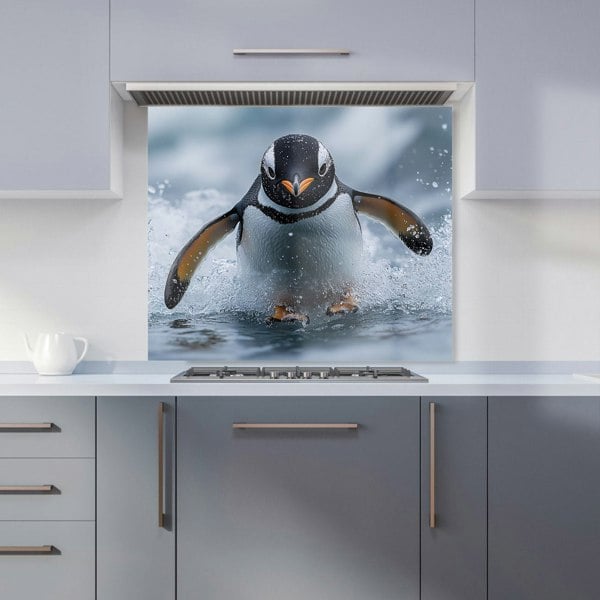 Warren Reed Penguin Glass Kitchen Splashback - 00001